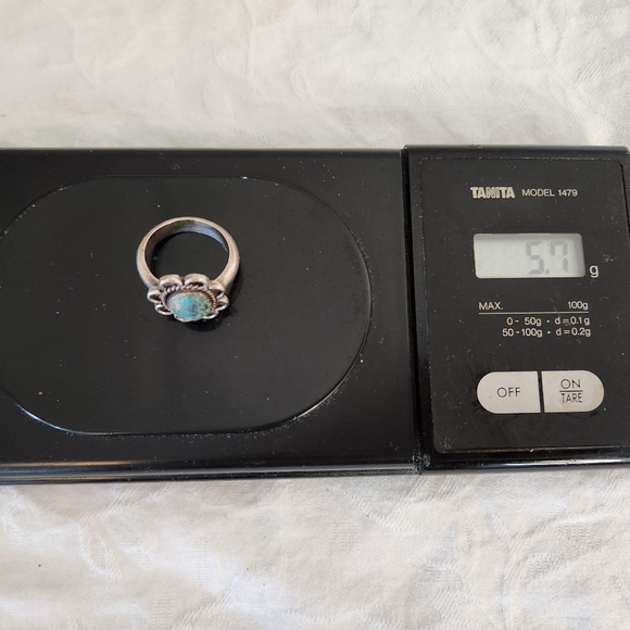 Vintage Navajo silver turquoise ring - Picture 11 of 11